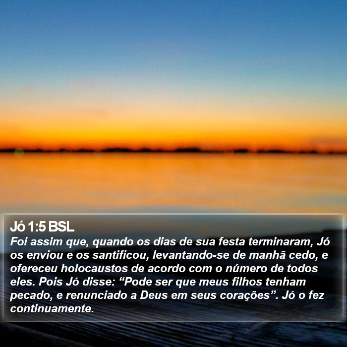 Jó 1:5 BSL Bible Study