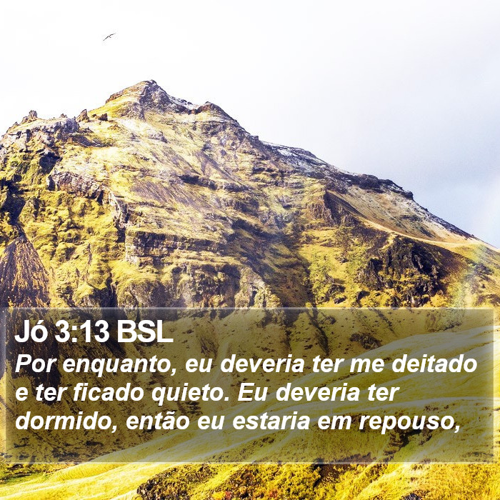 Jó 3:13 BSL Bible Study