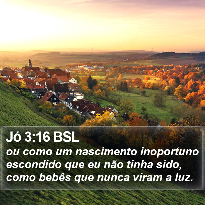 Jó 3:16 BSL Bible Study