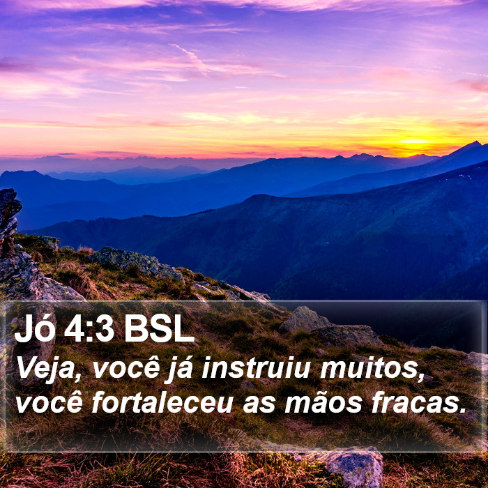 Jó 4:3 BSL Bible Study