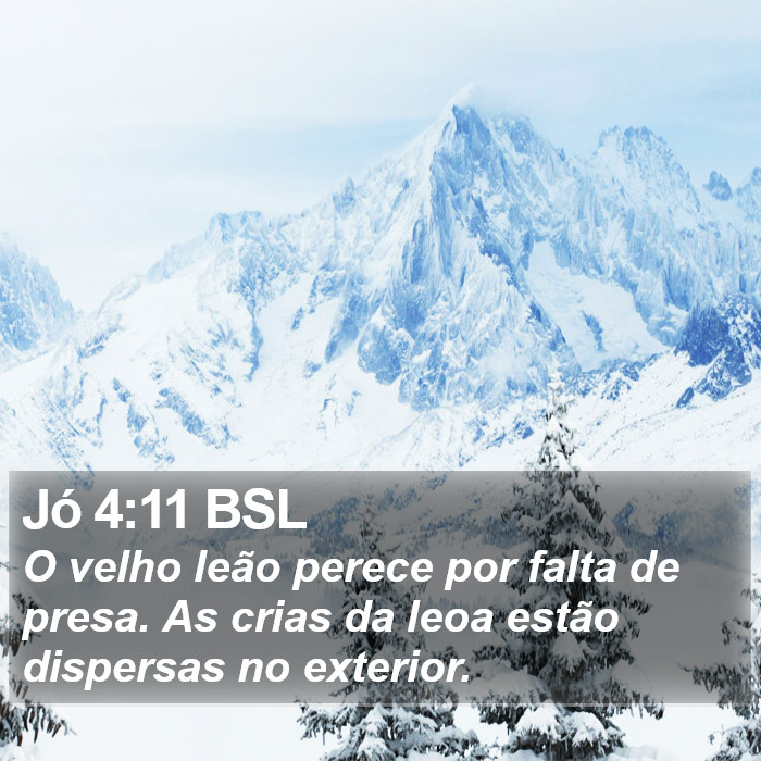 Jó 4:11 BSL Bible Study