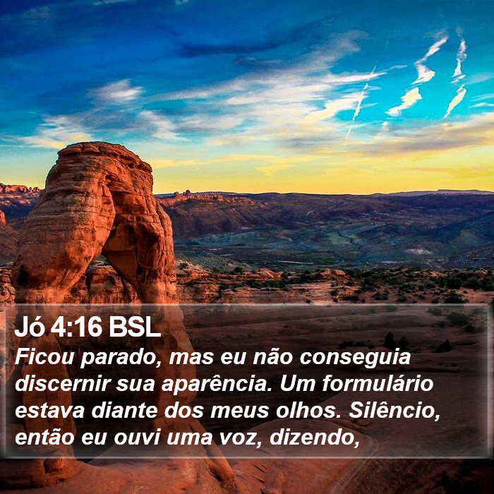 Jó 4:16 BSL Bible Study