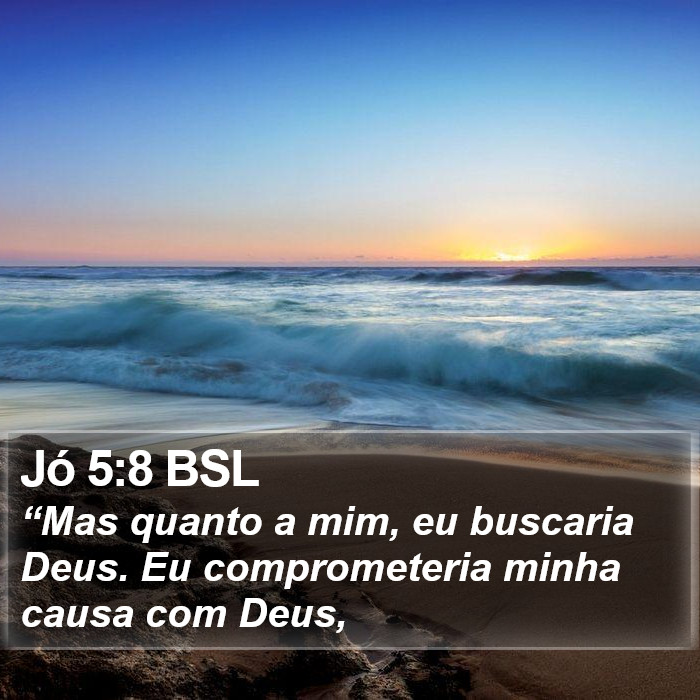 Jó 5:8 BSL Bible Study