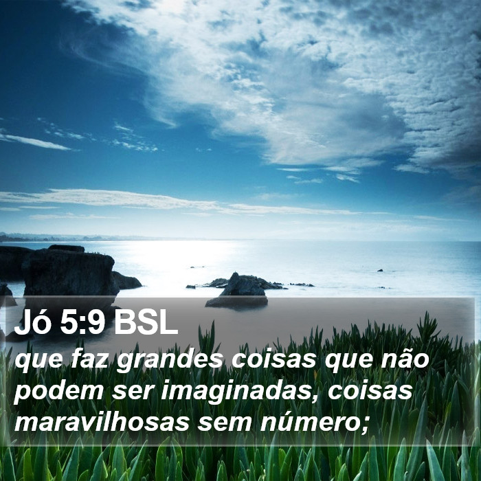 Jó 5:9 BSL Bible Study