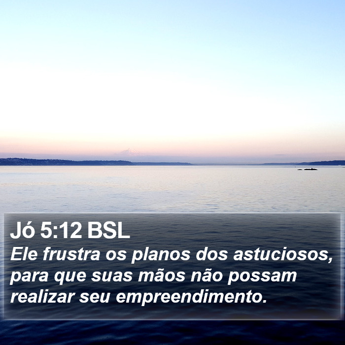 Jó 5:12 BSL Bible Study