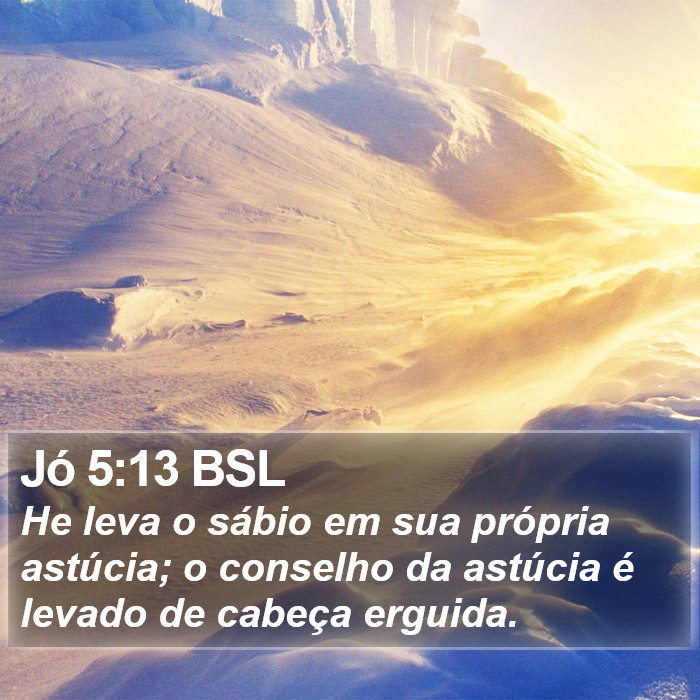 Jó 5:13 BSL Bible Study