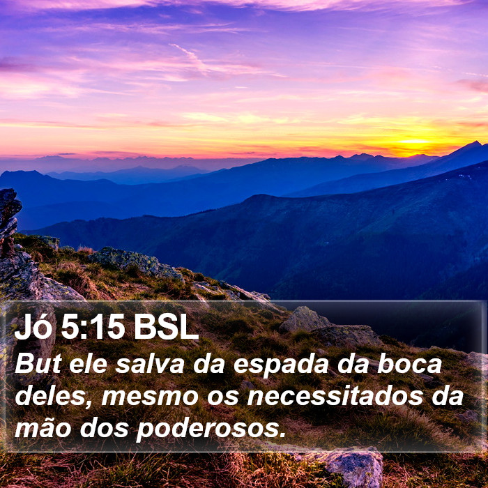 Jó 5:15 BSL Bible Study