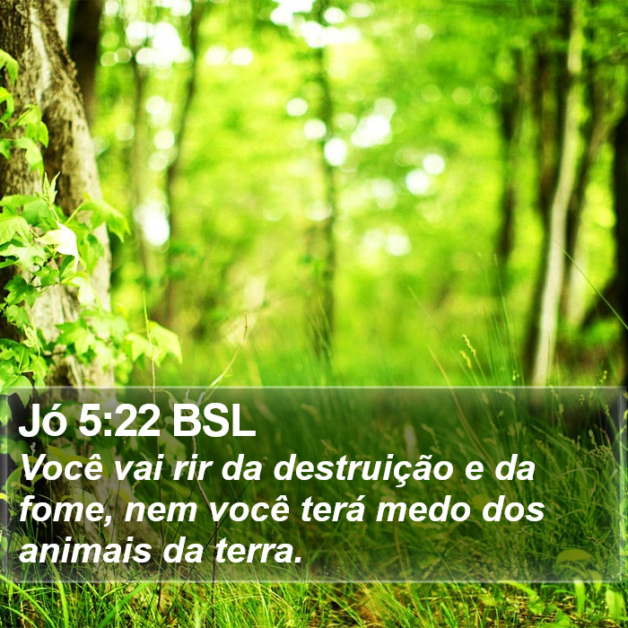 Jó 5:22 BSL Bible Study