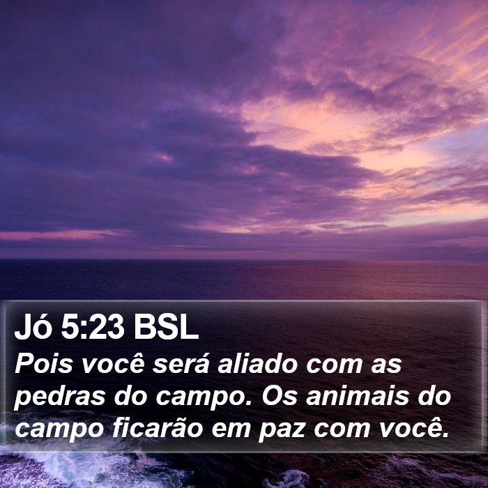 Jó 5:23 BSL Bible Study