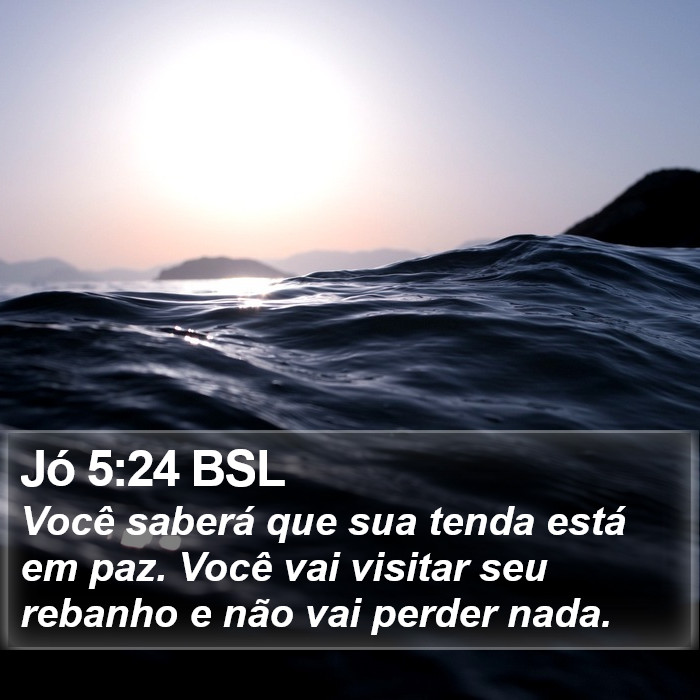 Jó 5:24 BSL Bible Study