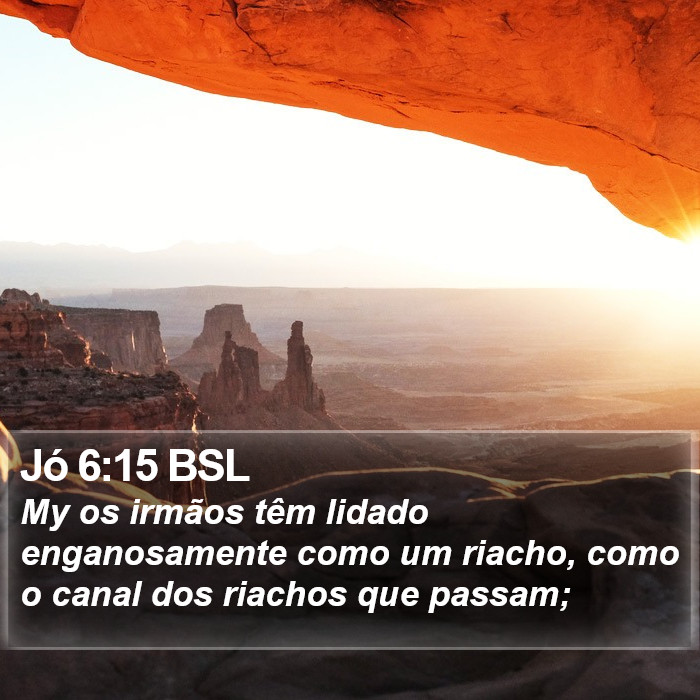 Jó 6:15 BSL Bible Study