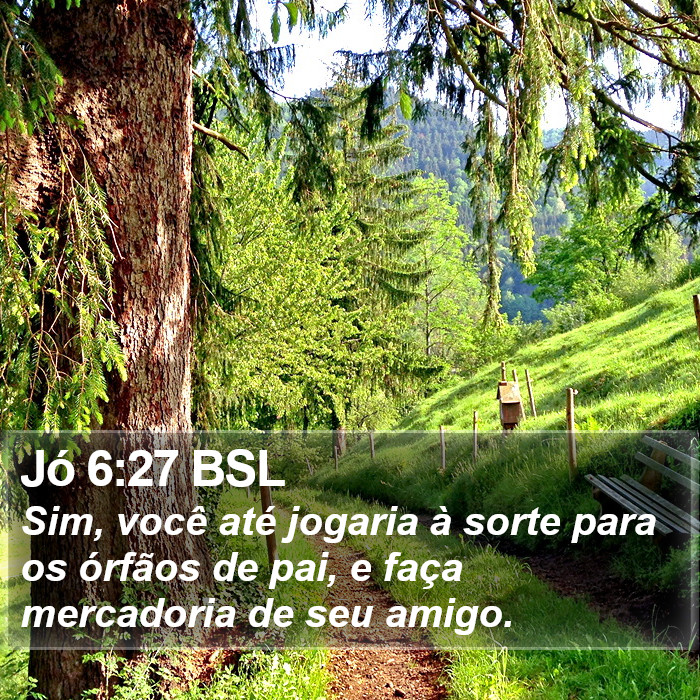 Jó 6:27 BSL Bible Study