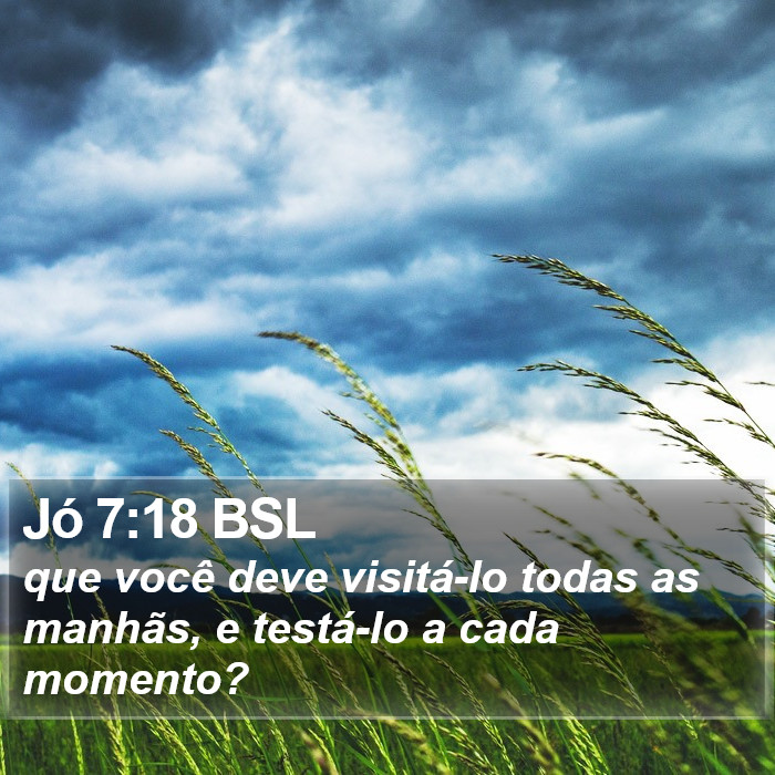 Jó 7:18 BSL Bible Study