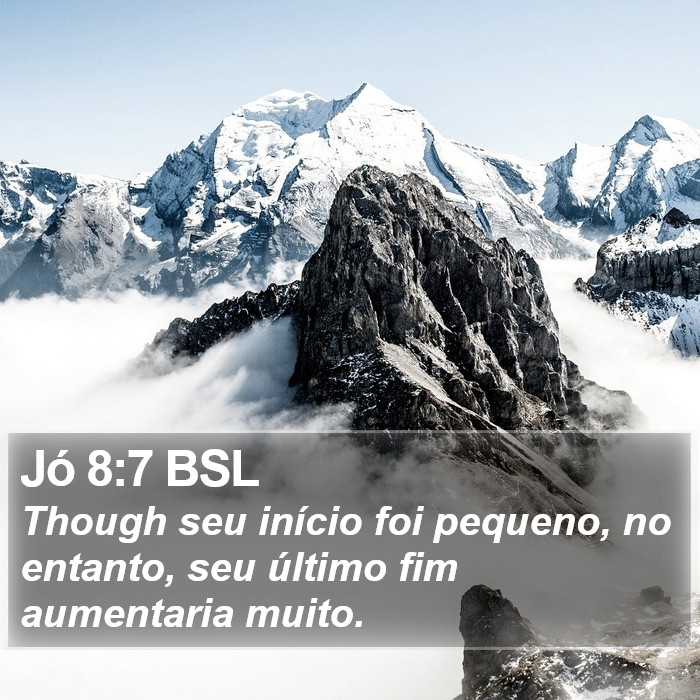 Jó 8:7 BSL Bible Study