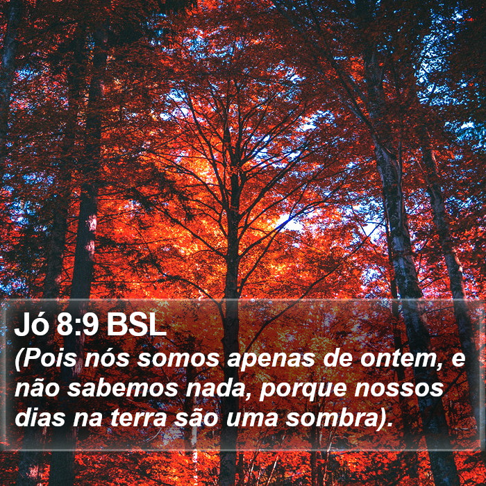 Jó 8:9 BSL Bible Study