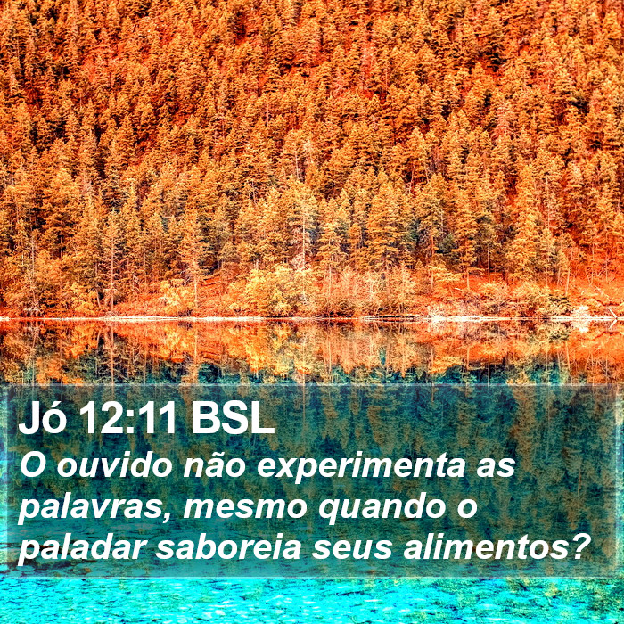 Jó 12:11 BSL Bible Study