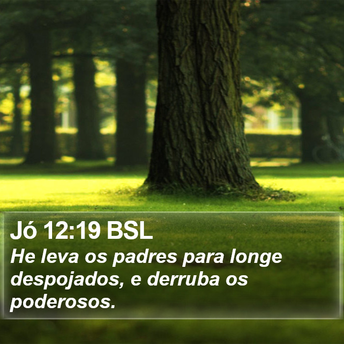 Jó 12:19 BSL Bible Study