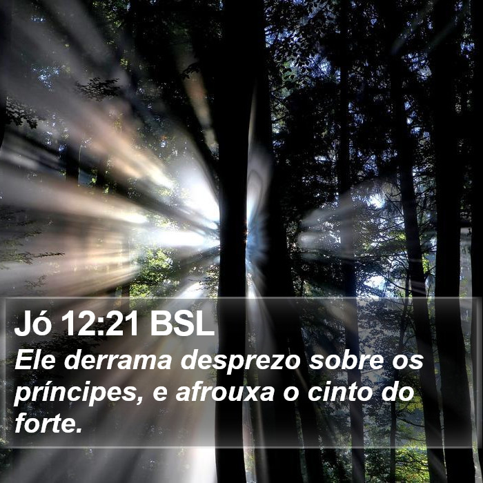 Jó 12:21 BSL Bible Study