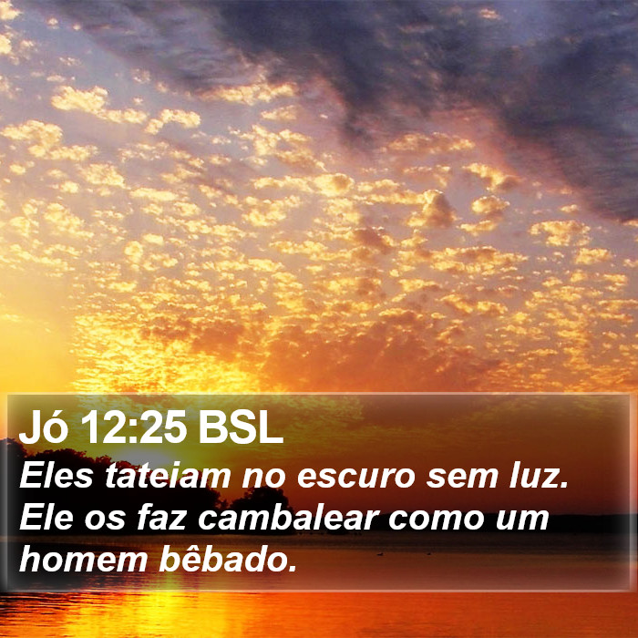 Jó 12:25 BSL Bible Study