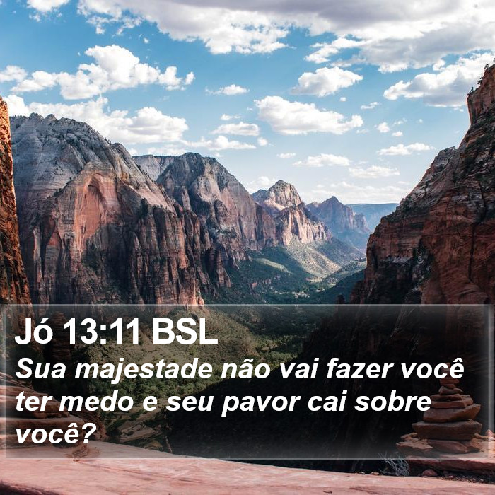 Jó 13:11 BSL Bible Study