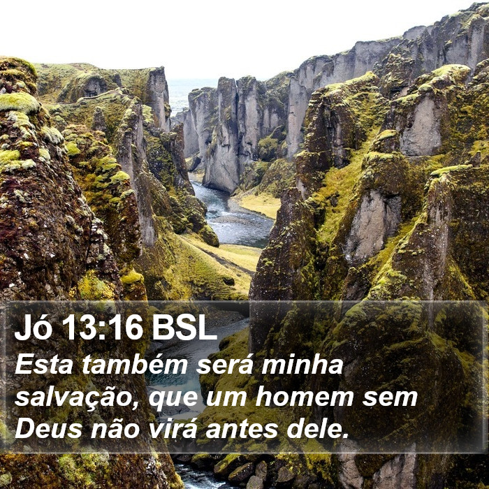 Jó 13:16 BSL Bible Study