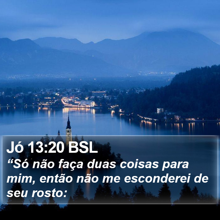 Jó 13:20 BSL Bible Study