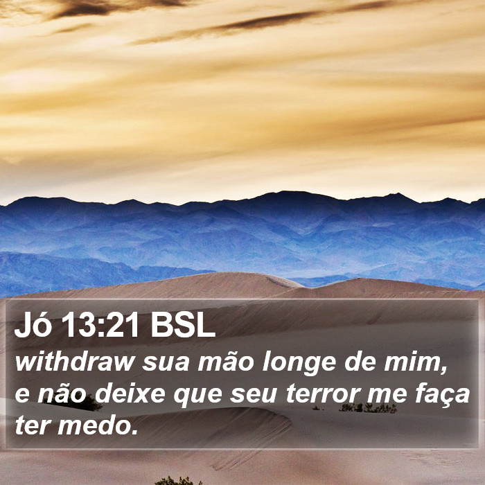 Jó 13:21 BSL Bible Study