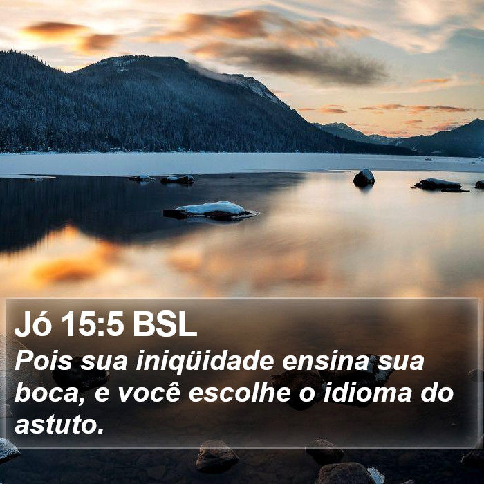 Jó 15:5 BSL Bible Study