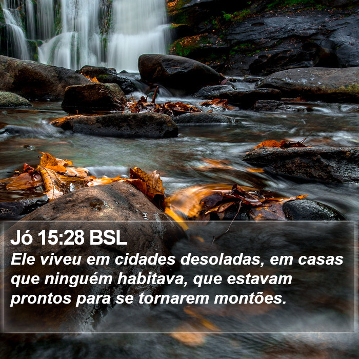 Jó 15:28 BSL Bible Study