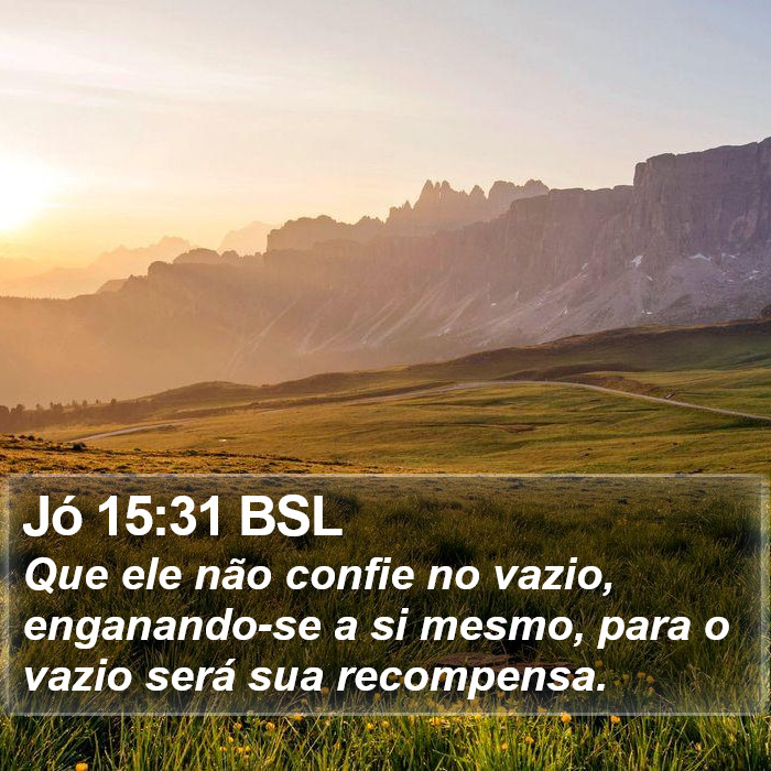 Jó 15:31 BSL Bible Study