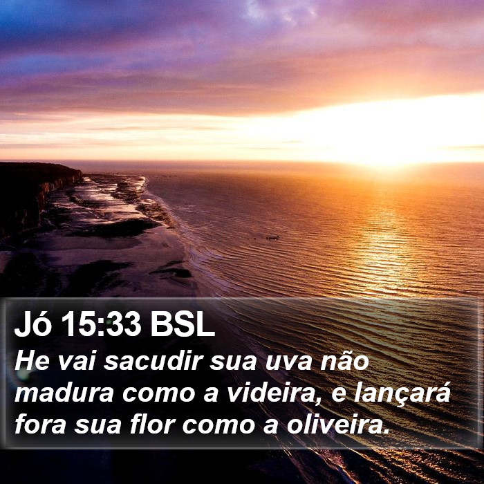 Jó 15:33 BSL Bible Study