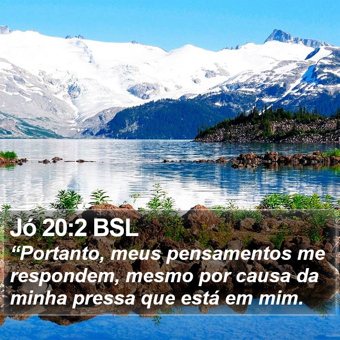 Jó 20:2 BSL Bible Study