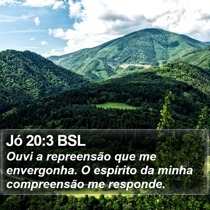 Jó 20:3 BSL Bible Study