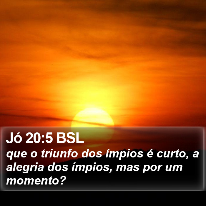 Jó 20:5 BSL Bible Study