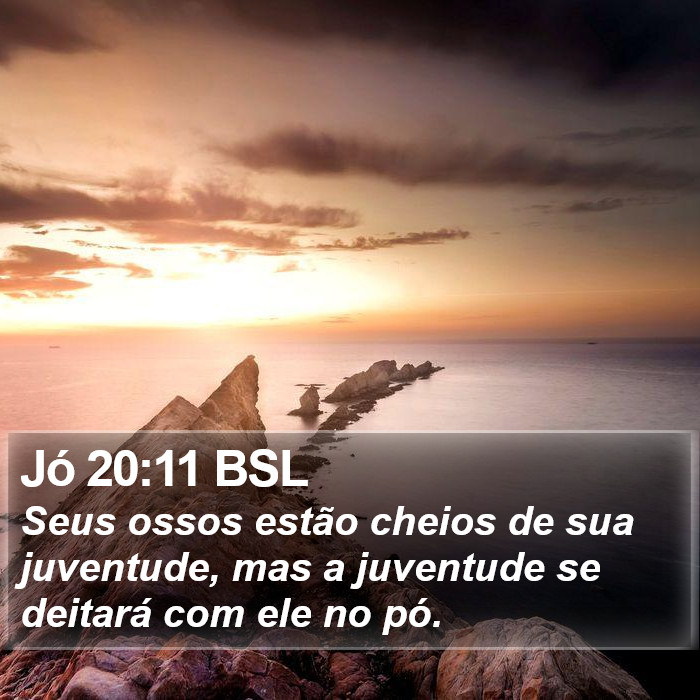 Jó 20:11 BSL Bible Study