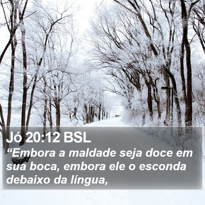 Jó 20:12 BSL Bible Study