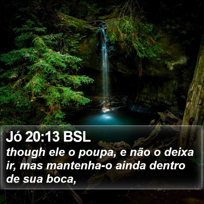 Jó 20:13 BSL Bible Study