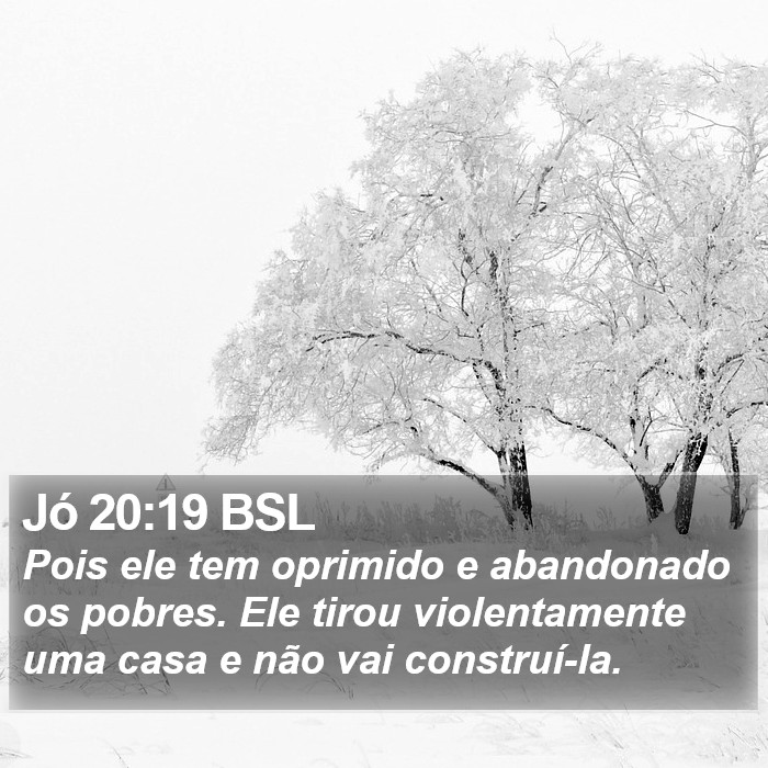 Jó 20:19 BSL Bible Study