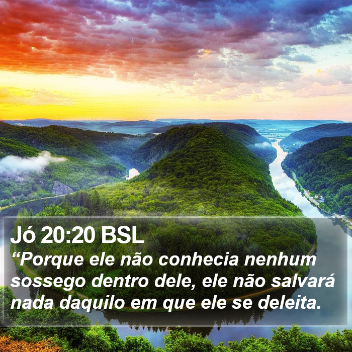 Jó 20:20 BSL Bible Study