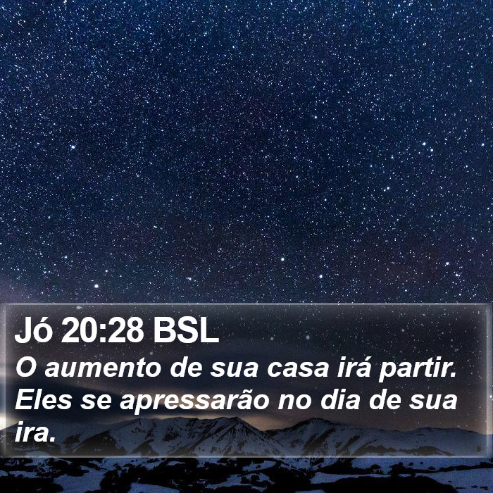 Jó 20:28 BSL Bible Study