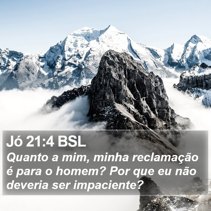 Jó 21:4 BSL Bible Study