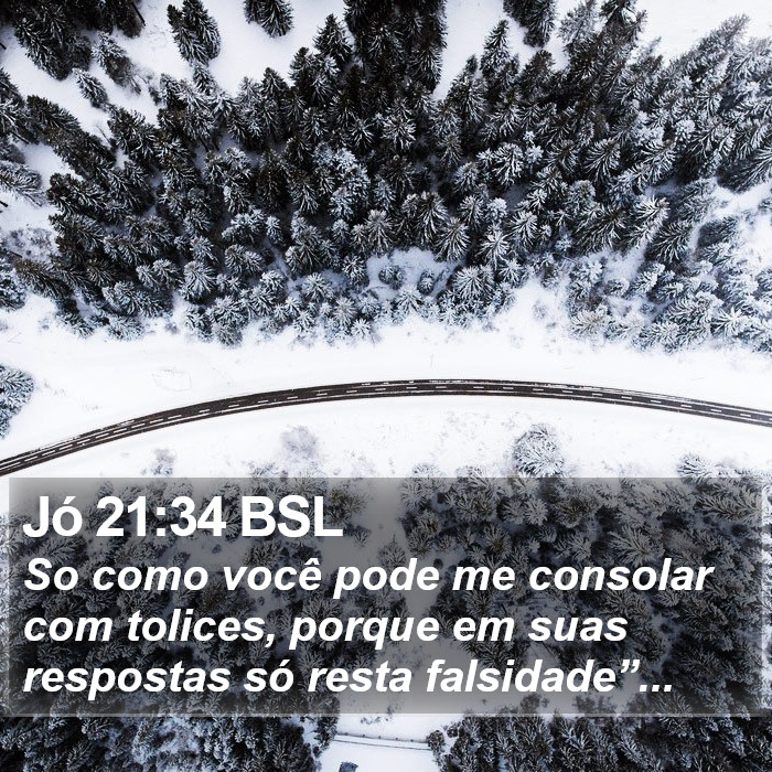 Jó 21:34 BSL Bible Study