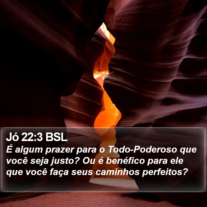 Jó 22:3 BSL Bible Study