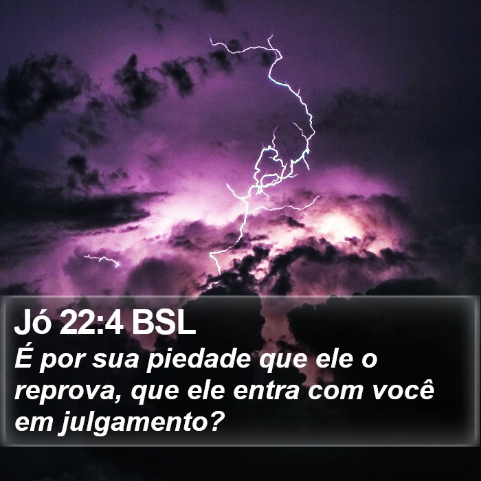 Jó 22:4 BSL Bible Study