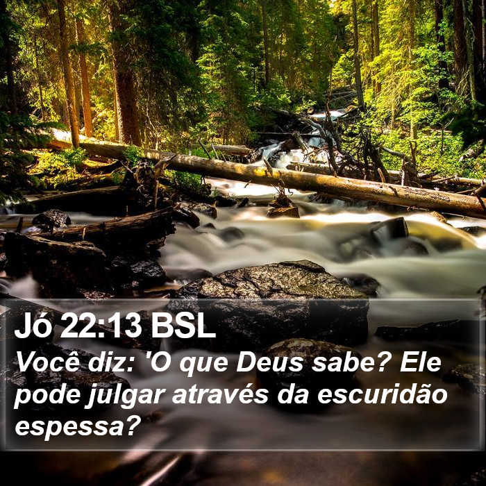 Jó 22:13 BSL Bible Study