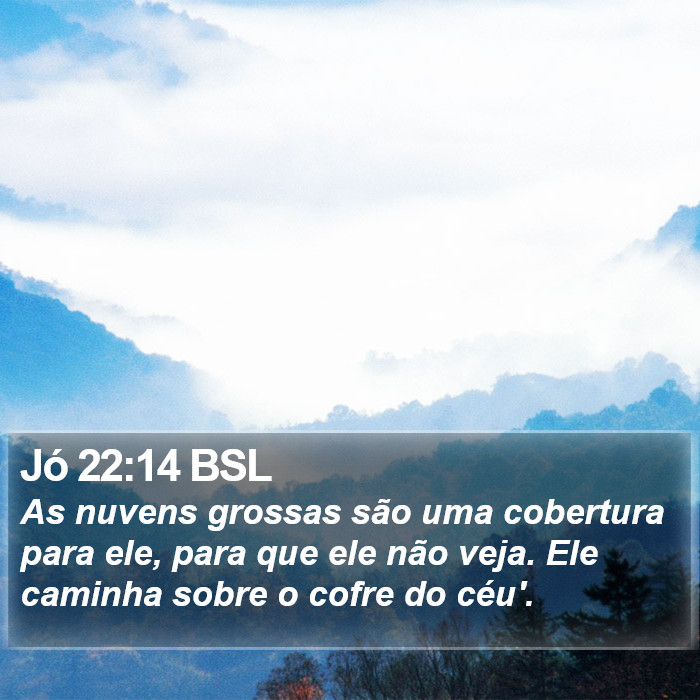 Jó 22:14 BSL Bible Study