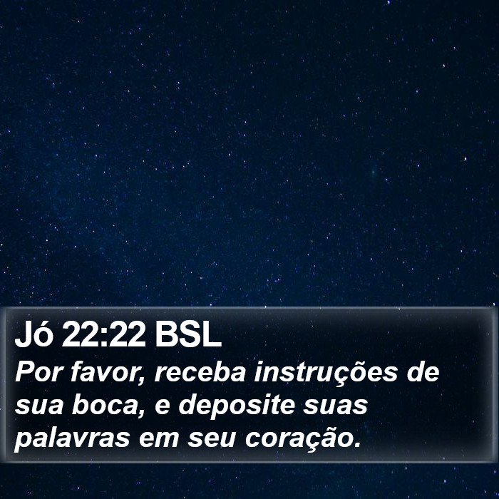 Jó 22:22 BSL Bible Study