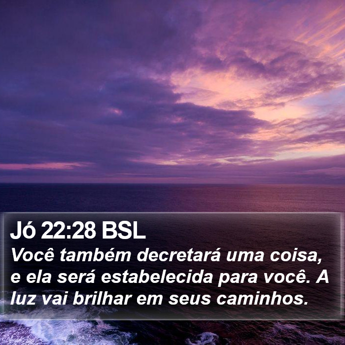 Jó 22:28 BSL Bible Study