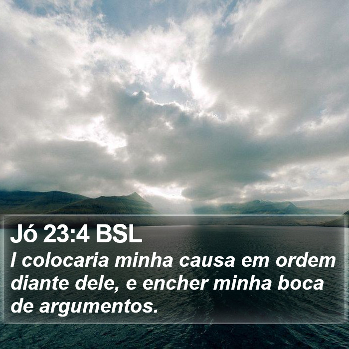 Jó 23:4 BSL Bible Study