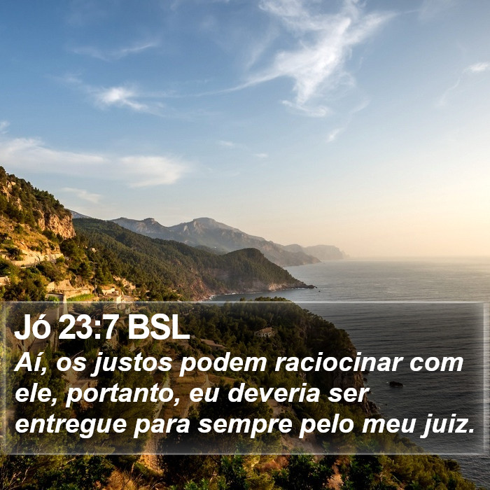 Jó 23:7 BSL Bible Study